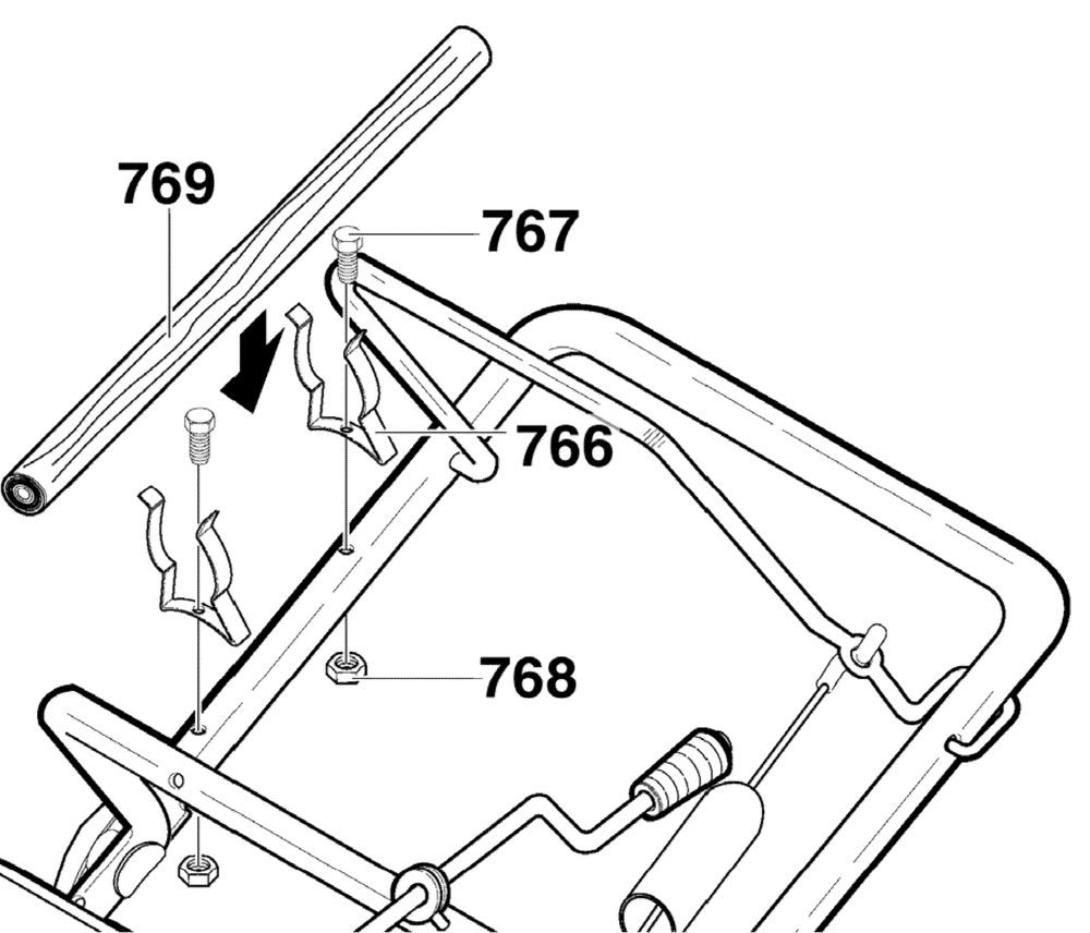 Clearing Stick Diagram and Parts List for 620301X54NC 2004 Briggs and Stratton Snow Blower